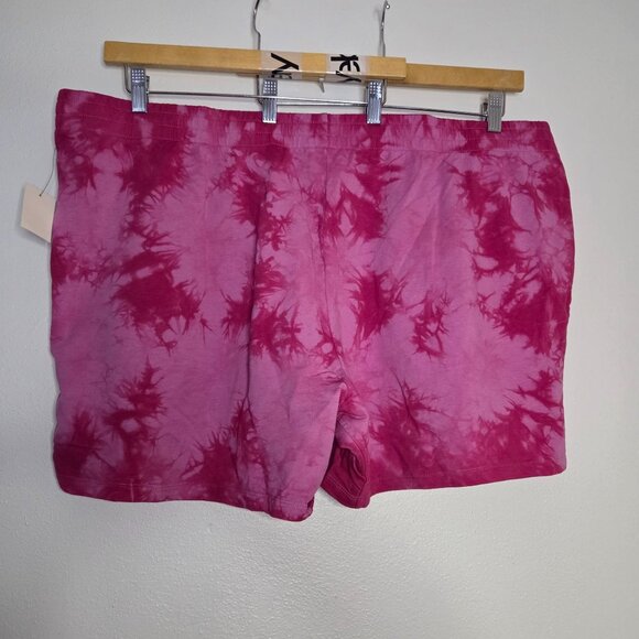 Terra & Sky Plus 2X Tie Dye Pink Shorts and Sweatshirt Set 2-Piece - Picture 10 of 12